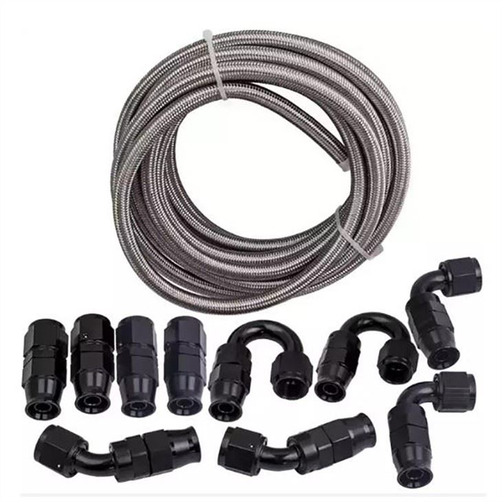 Mangueira de combustível trançada em ptfe